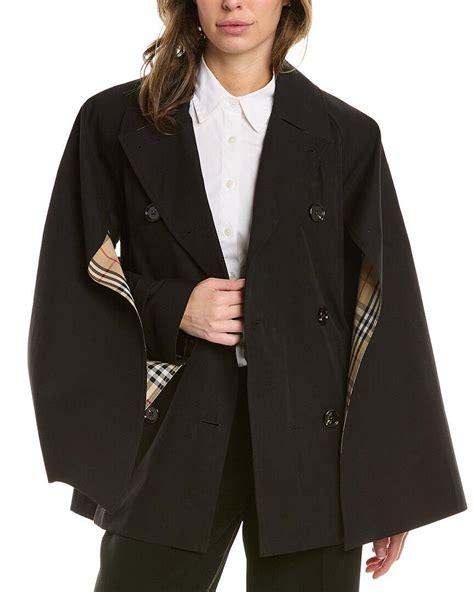 burberry cape black lyst gold